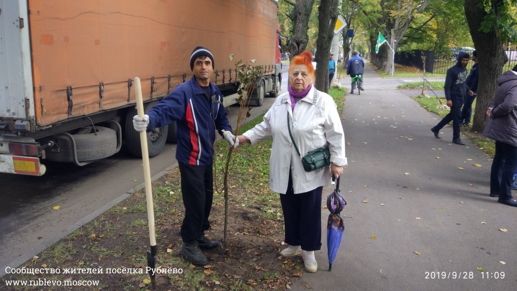 Жители Рублёво провели субботник по посадке лип! 9
