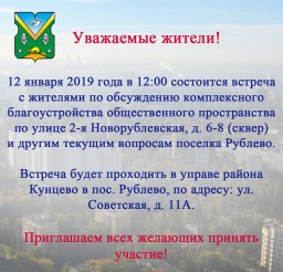 Встреча главы управы с жителями Рублёво
