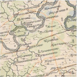 Рублёво на географической карте времён Екатерины Второй Рублёво на географической карте времён Екатерины Второй